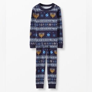 Hanna Andersson Hanukah menorah dreidel pajamas holiday 110 size 5